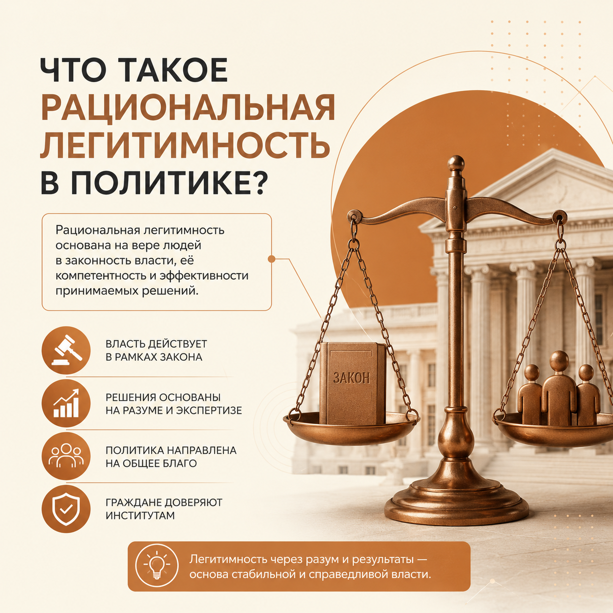 Рациональная легитимность: значение термина и роль в современной политике
