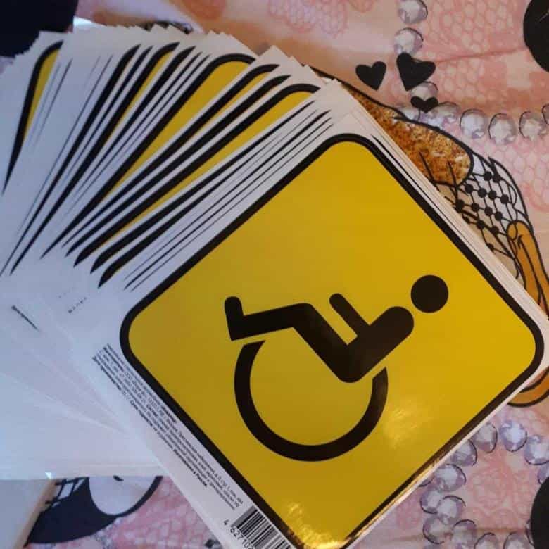 Печать наклеек инвалид