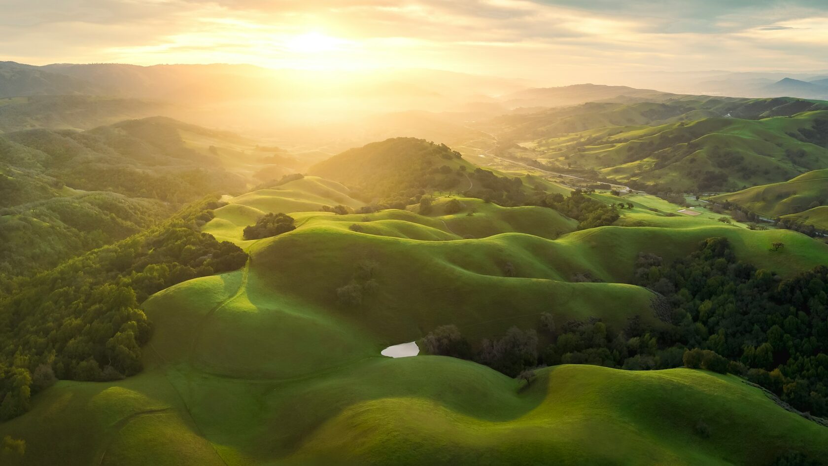 Aerial mountain view