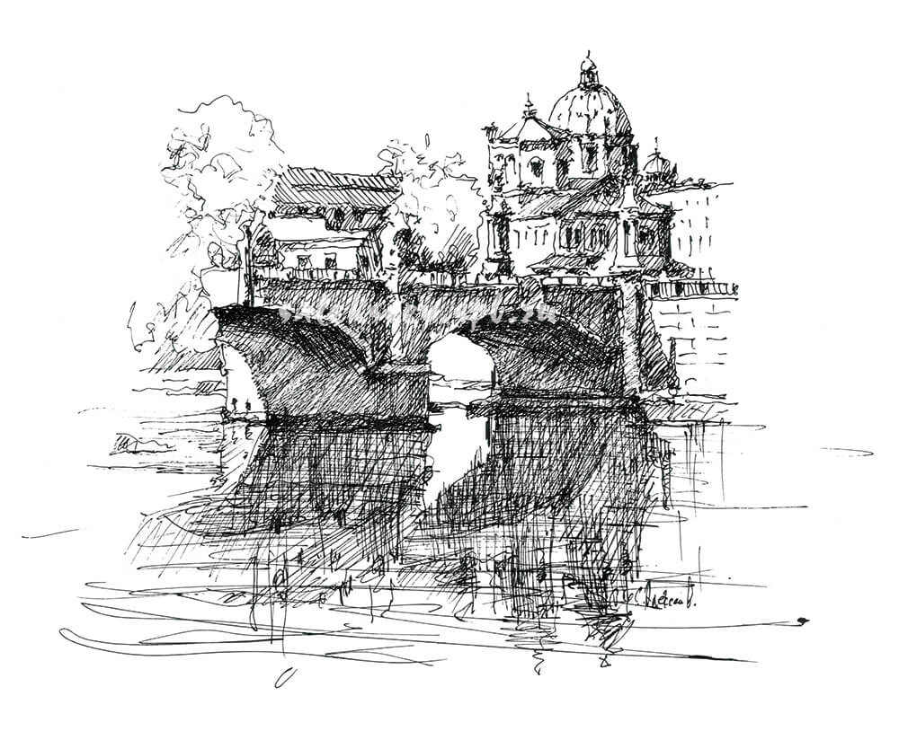 Мост Витторио Эмануэле II. Рим