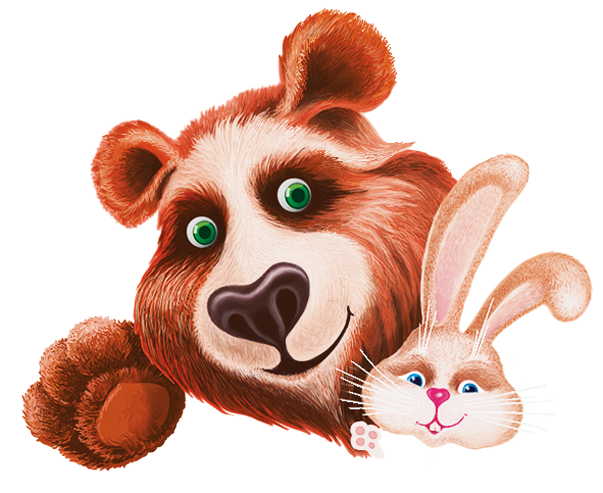 объемные персонажи Мишутка и Зайка