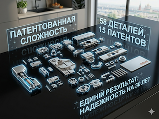 Современная кухня с фурнитурой Blum