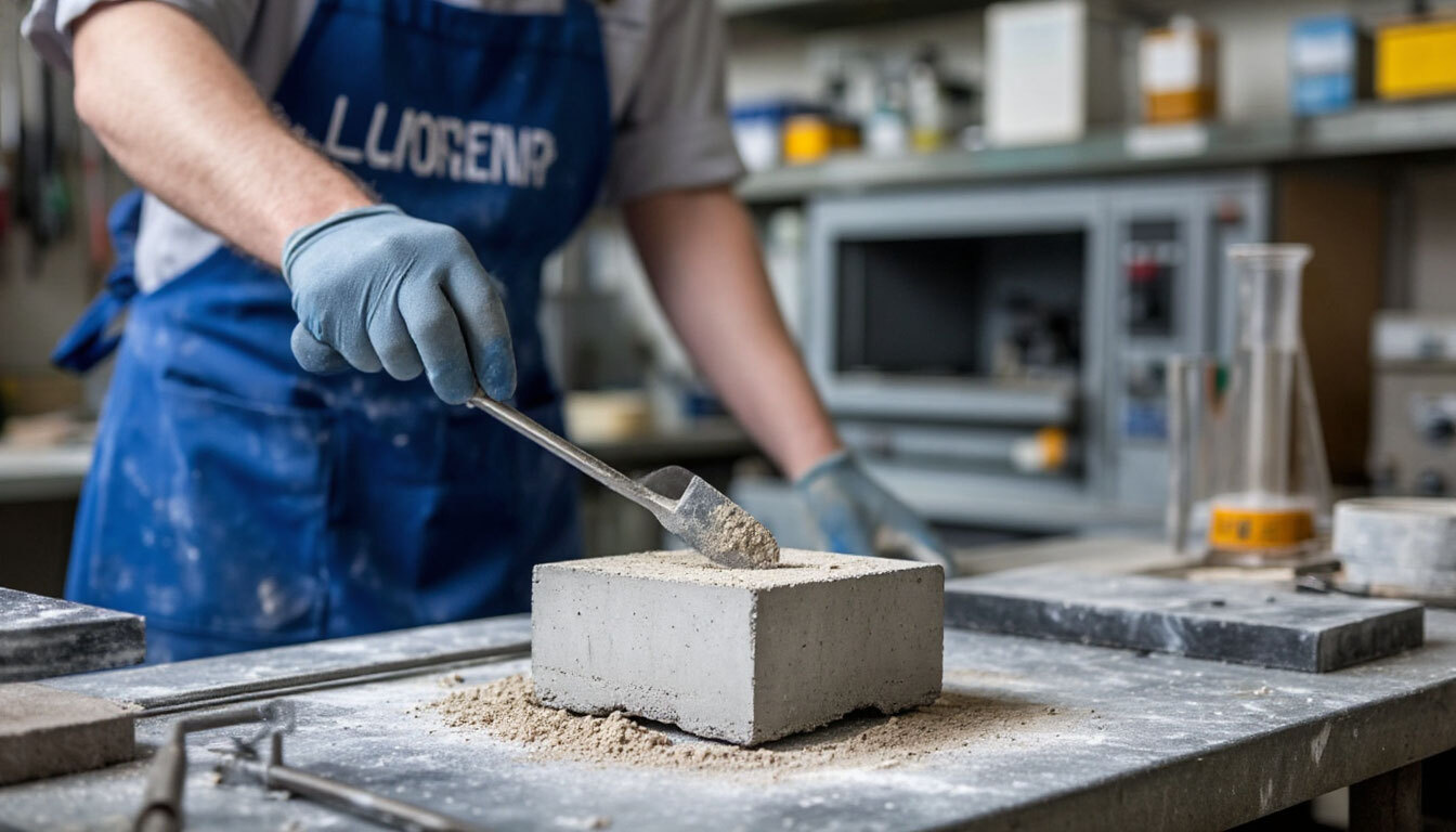 Испытания бетона в лаборатории