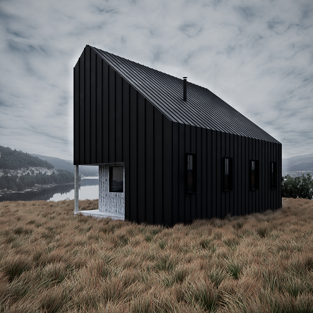 визуализация дома для отдыха на природе