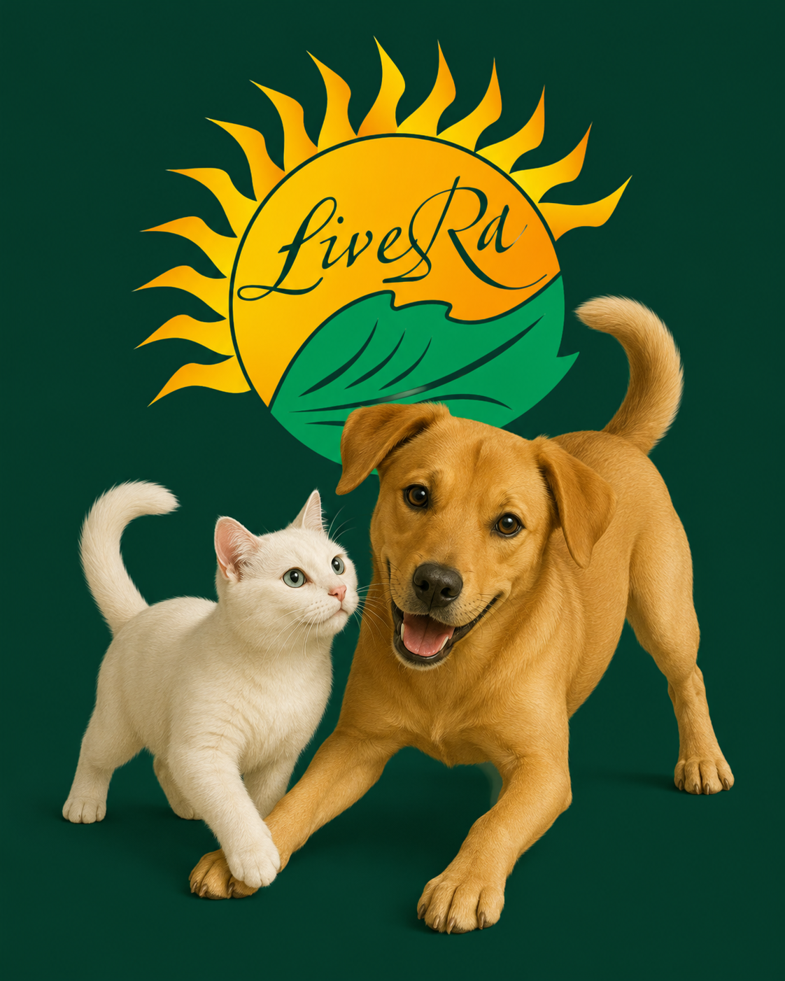 Котёнок и щенок — символы клуба заботы LiveRa