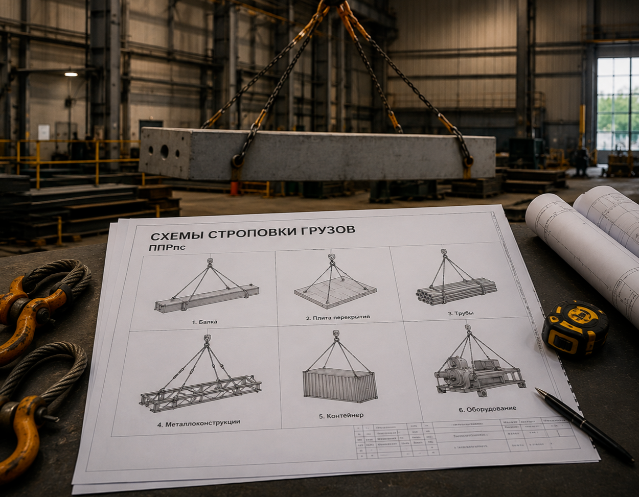 Схемы строповки грузов
