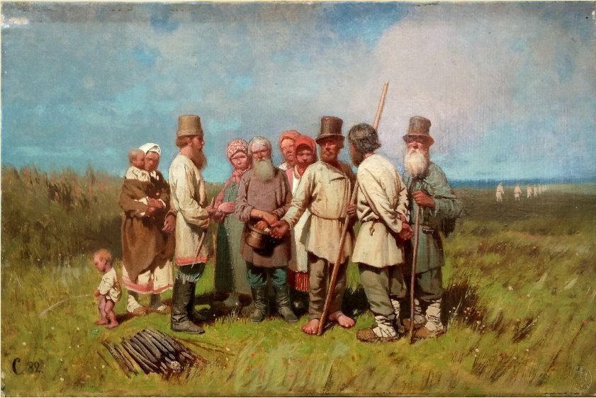 Суходольский Пётр Александрович. Крестьяне в поле. 1882