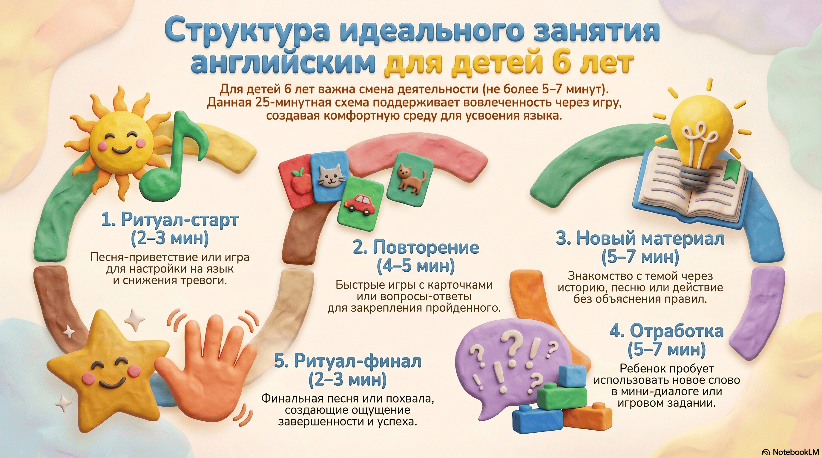 Структура занятия для ребёнка 6 лет