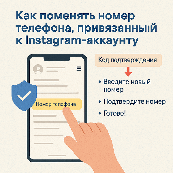 Как поменять номер телефона в Instagram