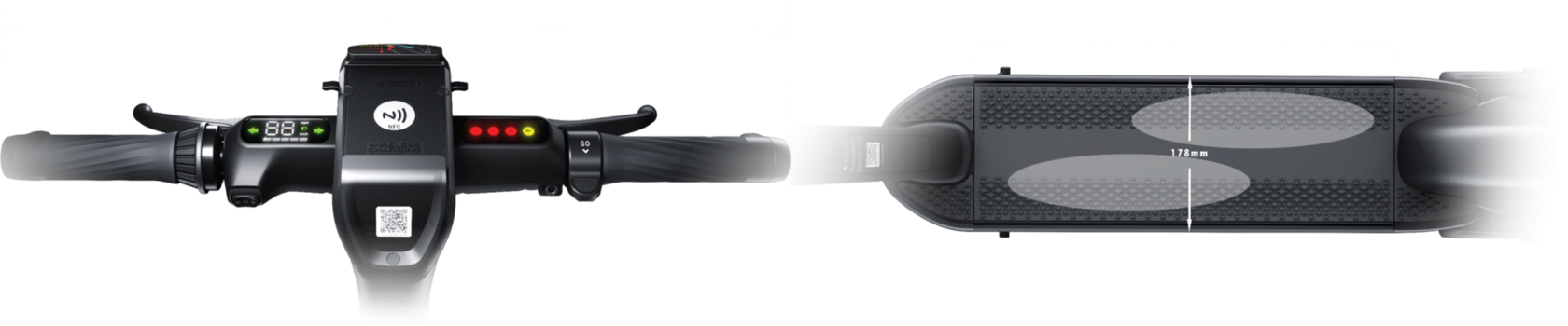 Руль самоката Segway S90L — ширина 592 мм