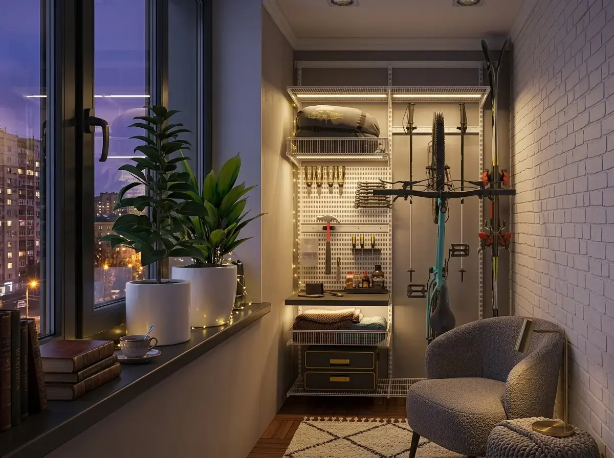 Теплый балкон под вместительную гардеробную систему