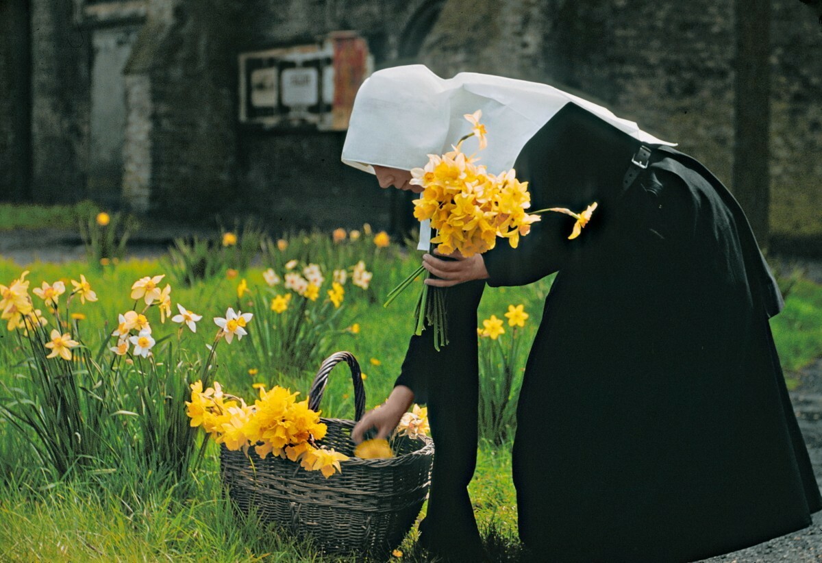 Монахиня в Брюгге, Бельгия, 1955. Фотограф Мартин Карплус