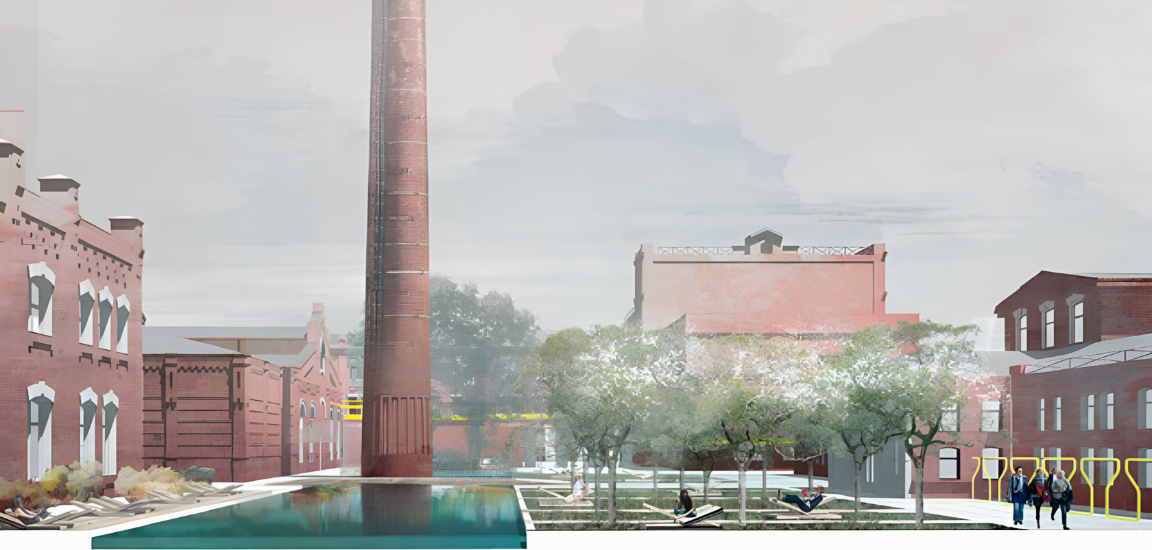 Площадь с прудом