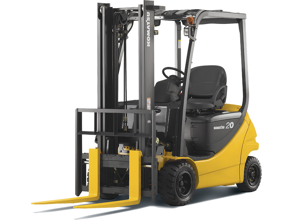 Электропогрузчик Komatsu FB20-12 для статьи о рывках тягового электропривода
