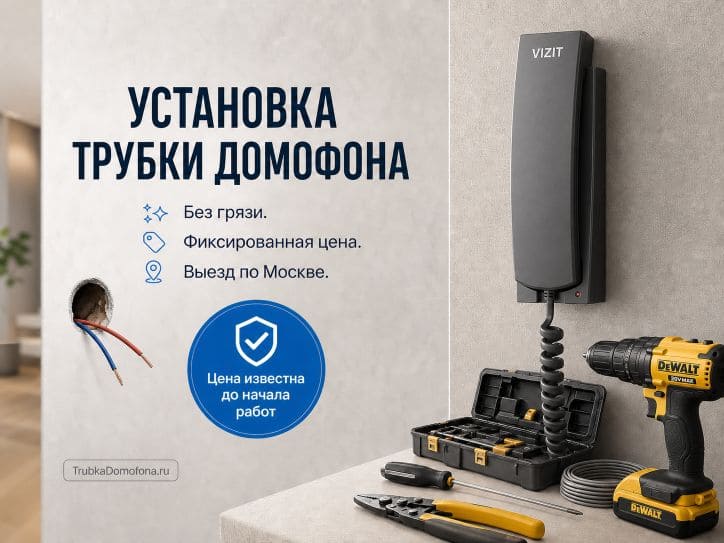 Установка трубки домофона в квартире Москва: цены сроки и выбор оборудования