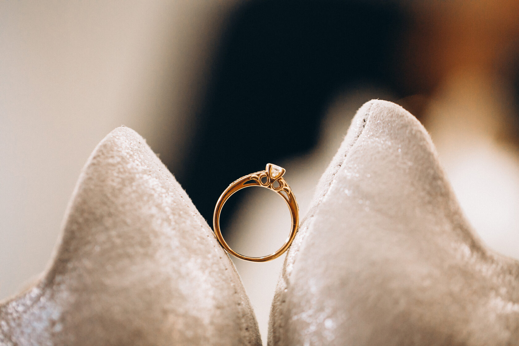 Golden Rings Photostock. Кольцо в газете. Luxury Rings background.