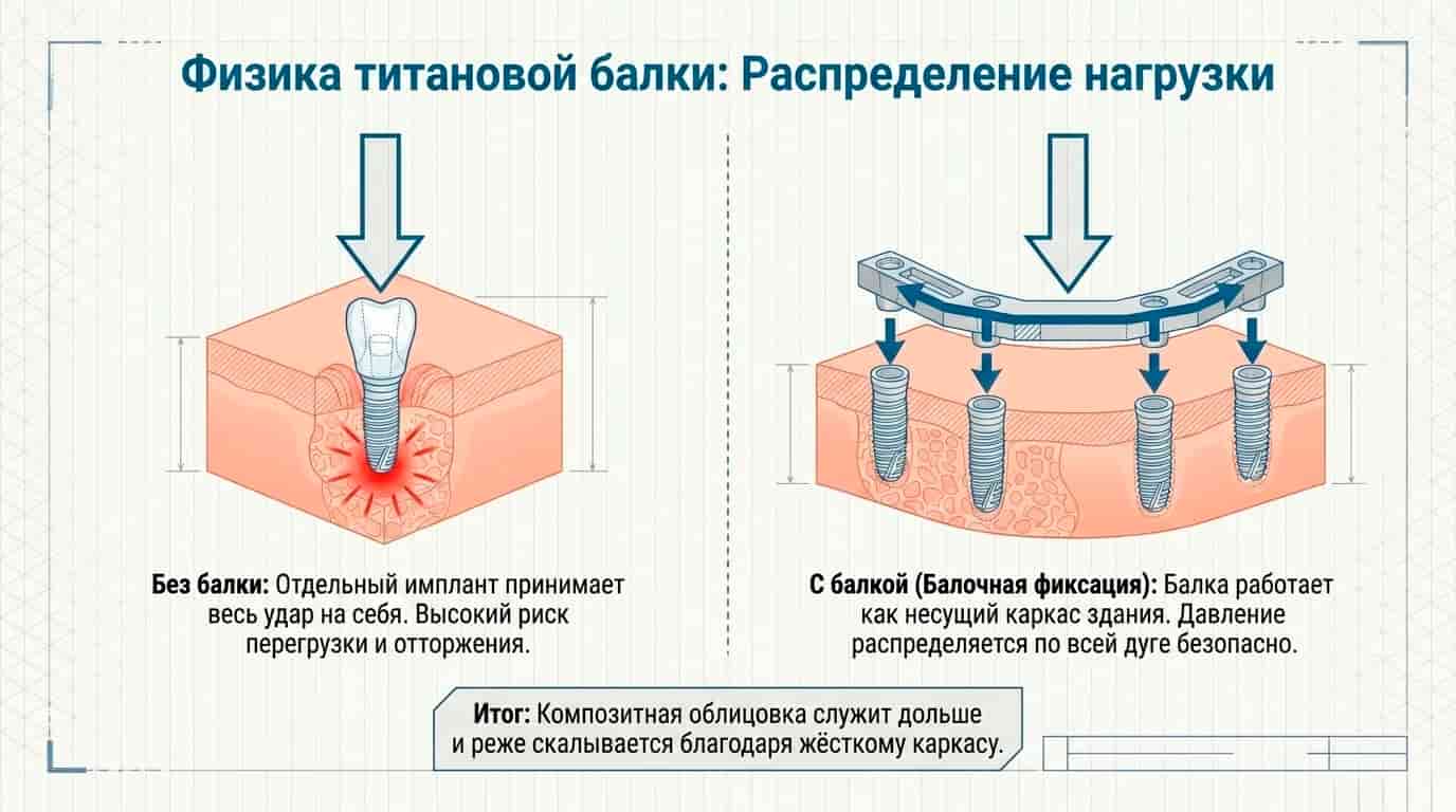 Что такое протез на титановой балке