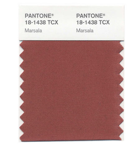 Марсала е цветът на 2015 г. Модерен сложен цвят между червено и кафяво.
