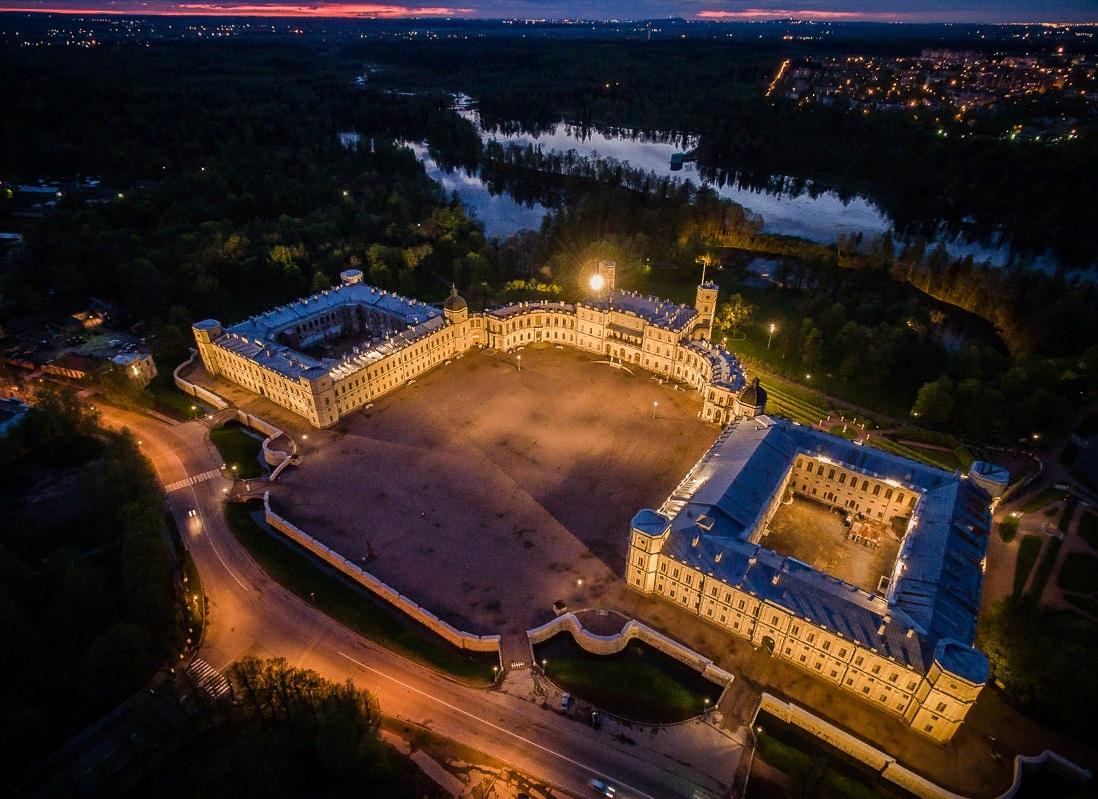 Гатчинский дворец вид сверху фото