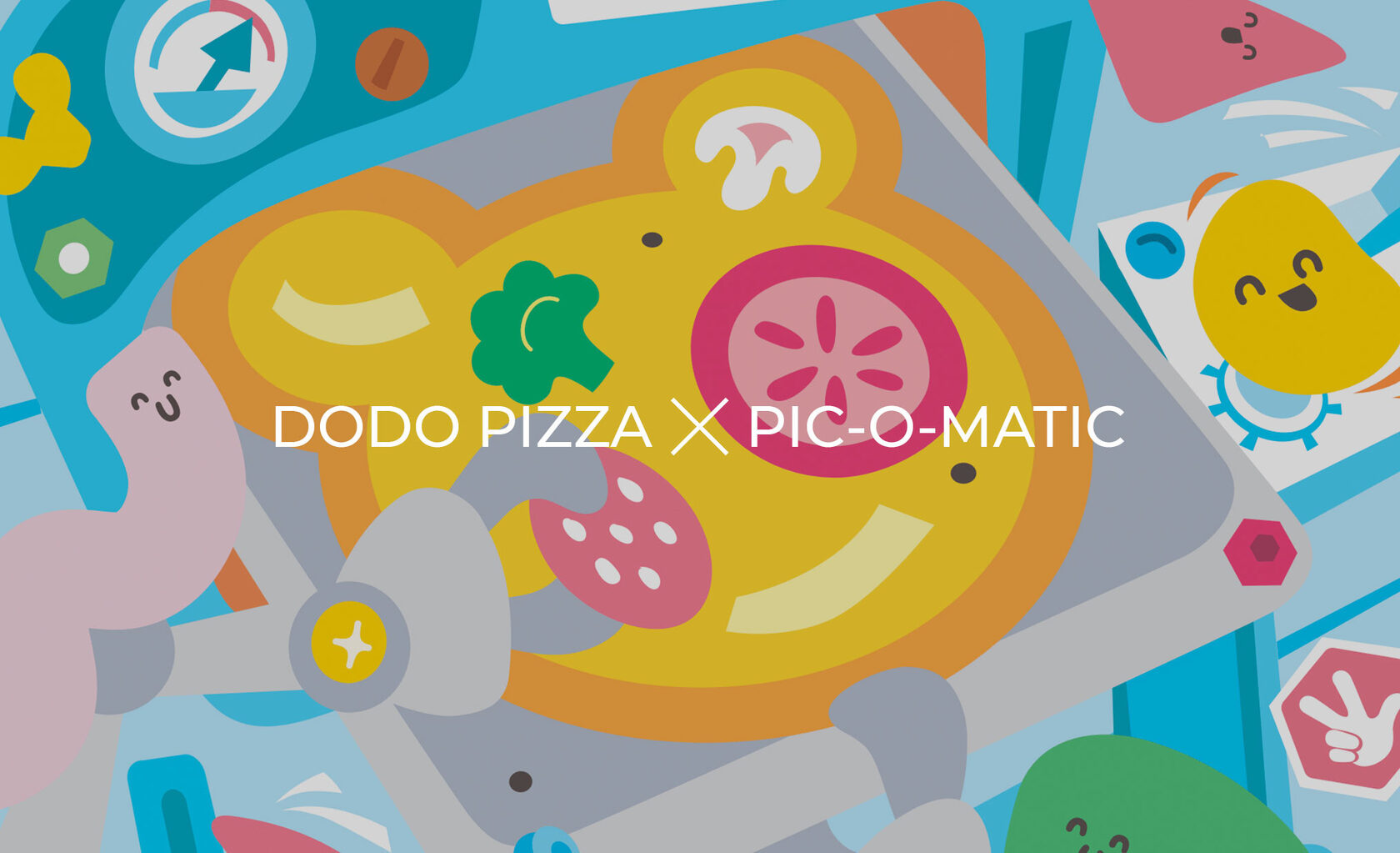 Иллюстрации для упаковки пиццы Додо и Фиксики