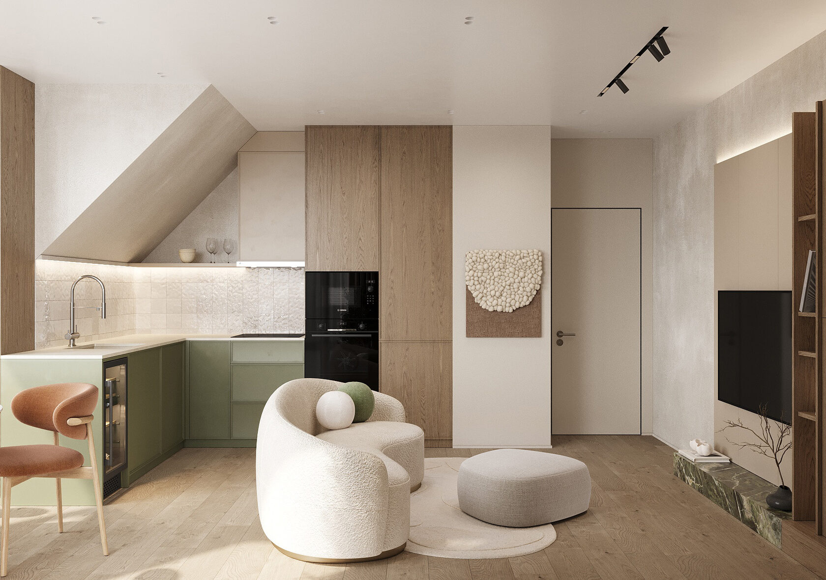 Жилой комплекс "Veren Village стрельна" 60 кв.м., проект выполнен студией дизайна StartDesign.