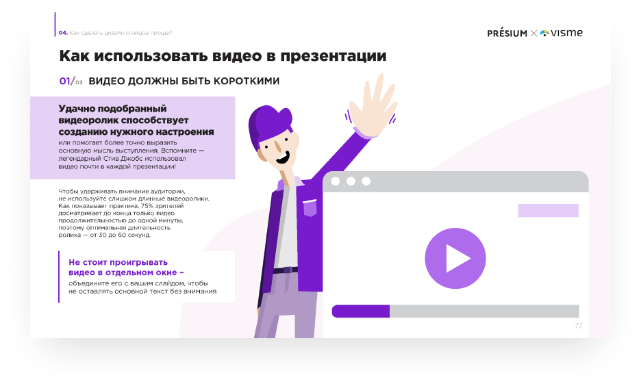 видео в презентации человек машет