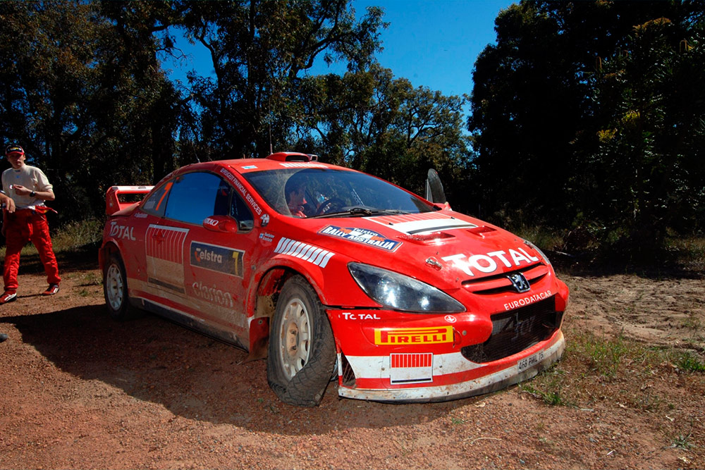 Маркус Гронхольм и Тимо Раутиайнен, Peugeot 307 WRC (468 PWL 75), ралли Австралия 2005/Фото: Ralph Hardwick