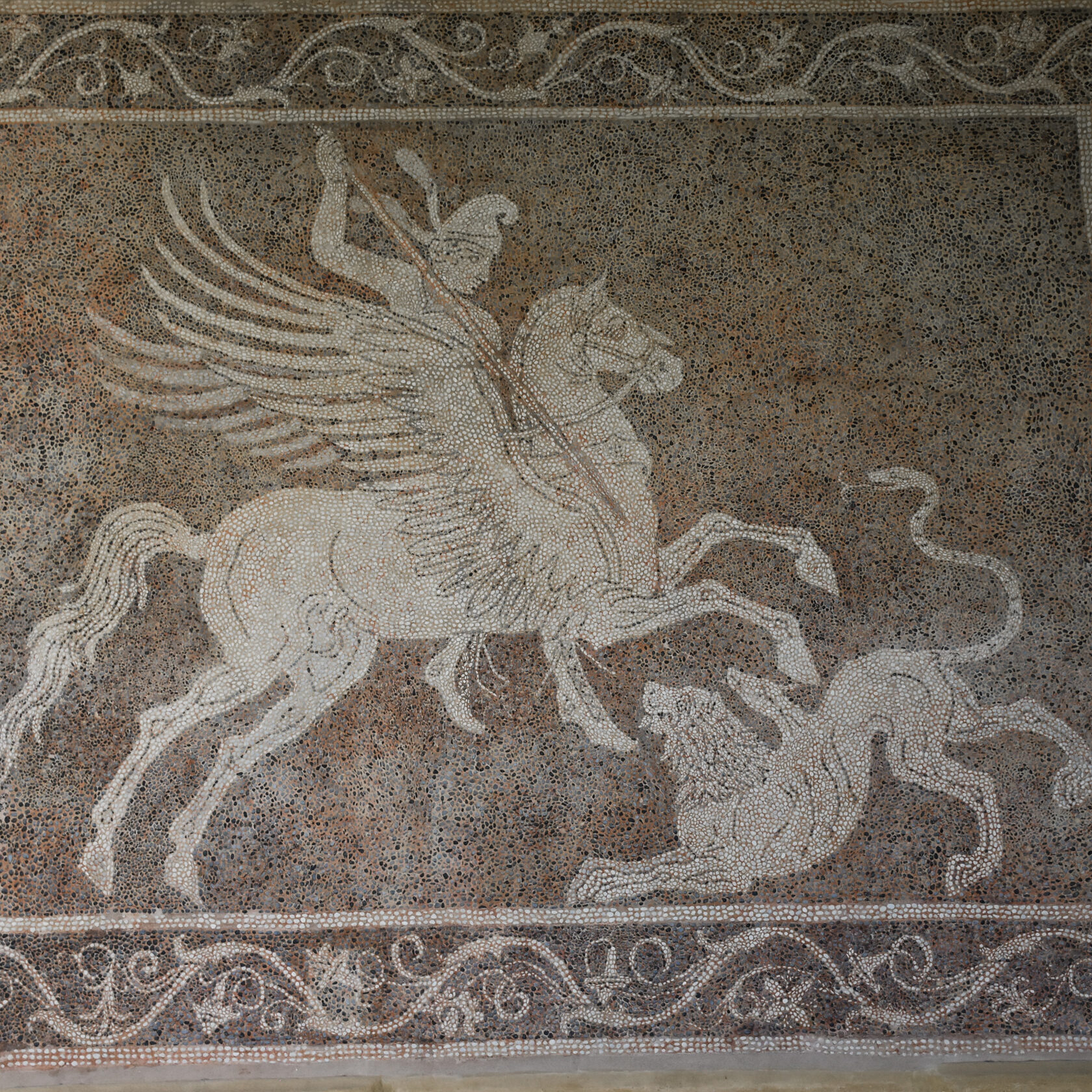 Напольная мозаика в археологическом музее Родоса