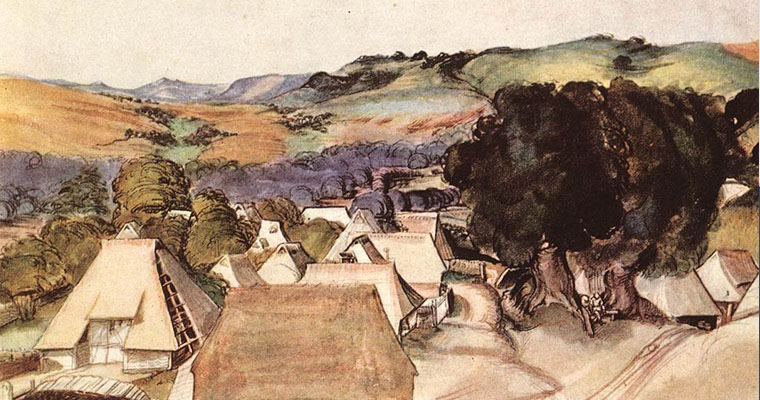 акварельный пейзаж