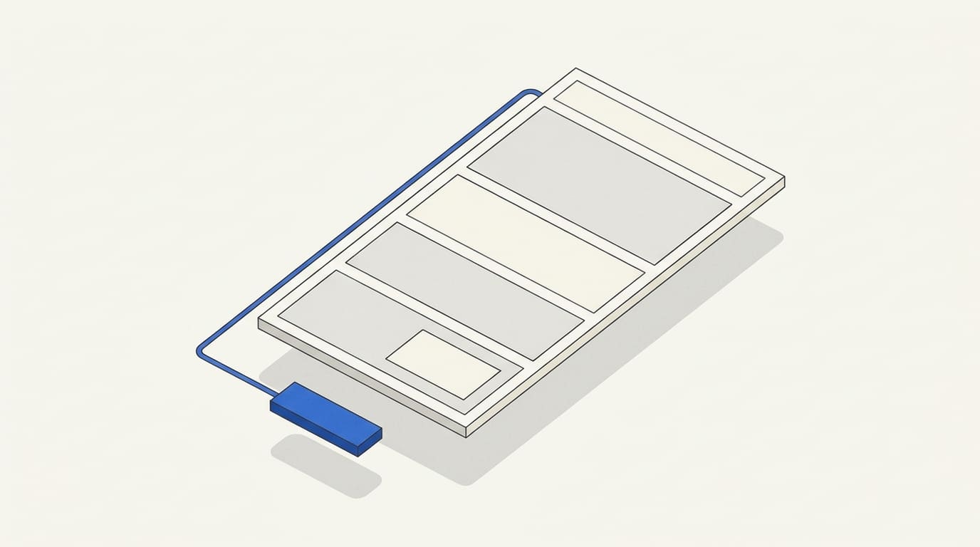 A vertical landing-page layout with a sequence of sections and an enquiry form at the bottom.