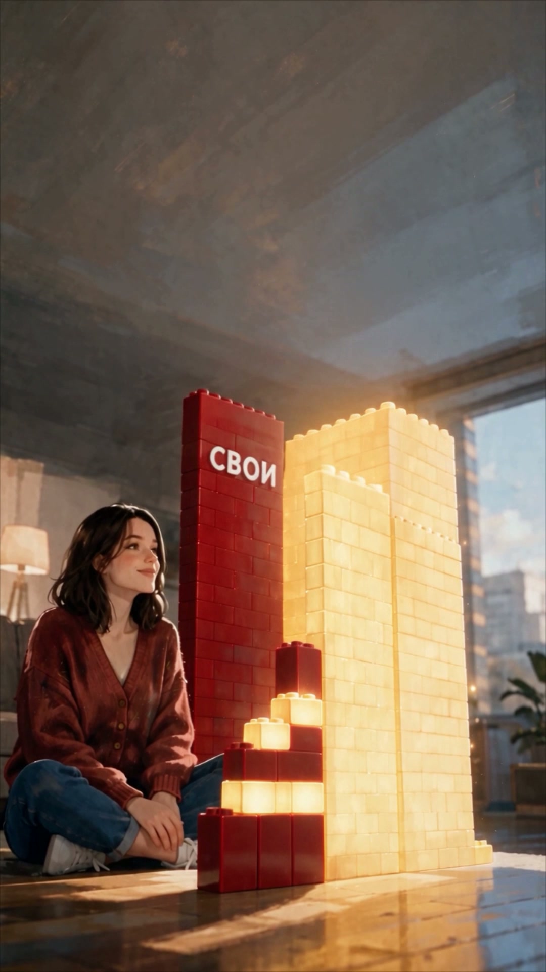 Светящиеся LEGO-блоки показывают рост сложного процента