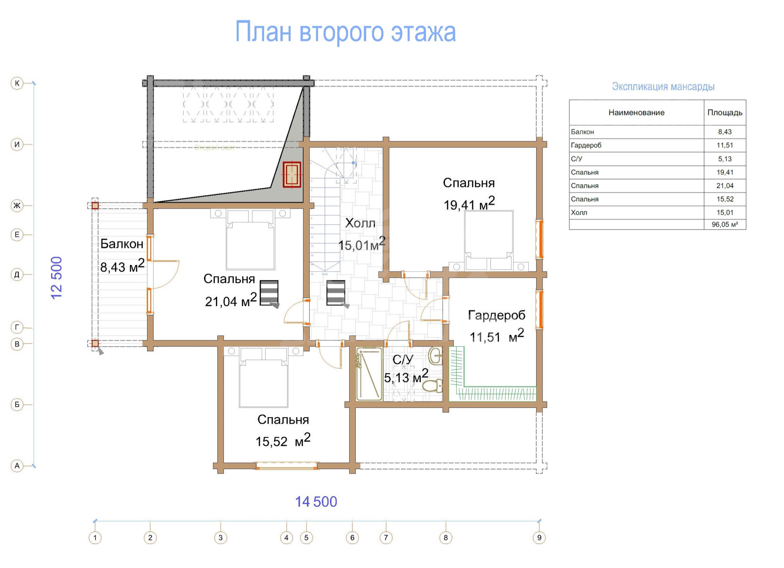 Проект дома из клееного бруса «Гатчина» — строительство от Вятка-лес