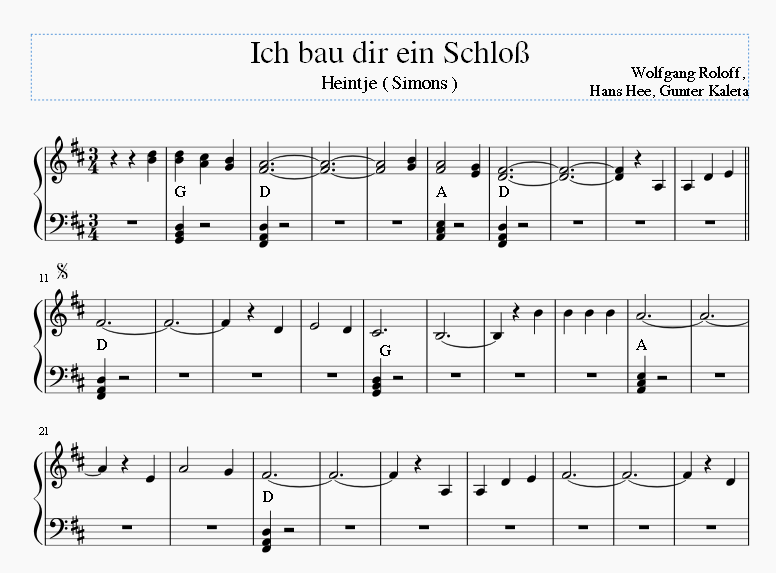 Ich Bau Dir Ein Schloss So Wie Im Märchen Text DetskieA-K