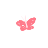 Рисунок розовой бабочки которая летит вверх для оформления детской веселой настольной игры рекомендованной психологами