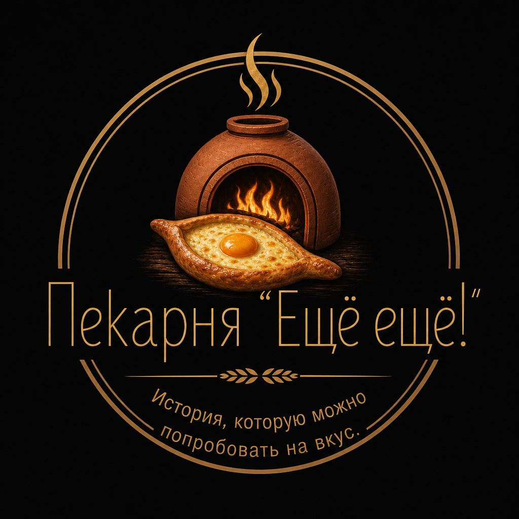 Логотип пекарни «Ещё ещё!» — тандыр с хачапури
