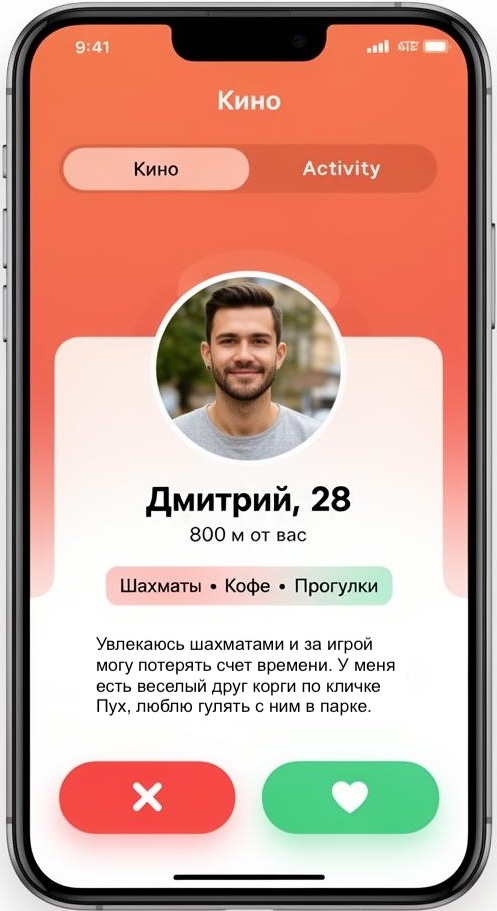 Приложение Вместе — мокап 3