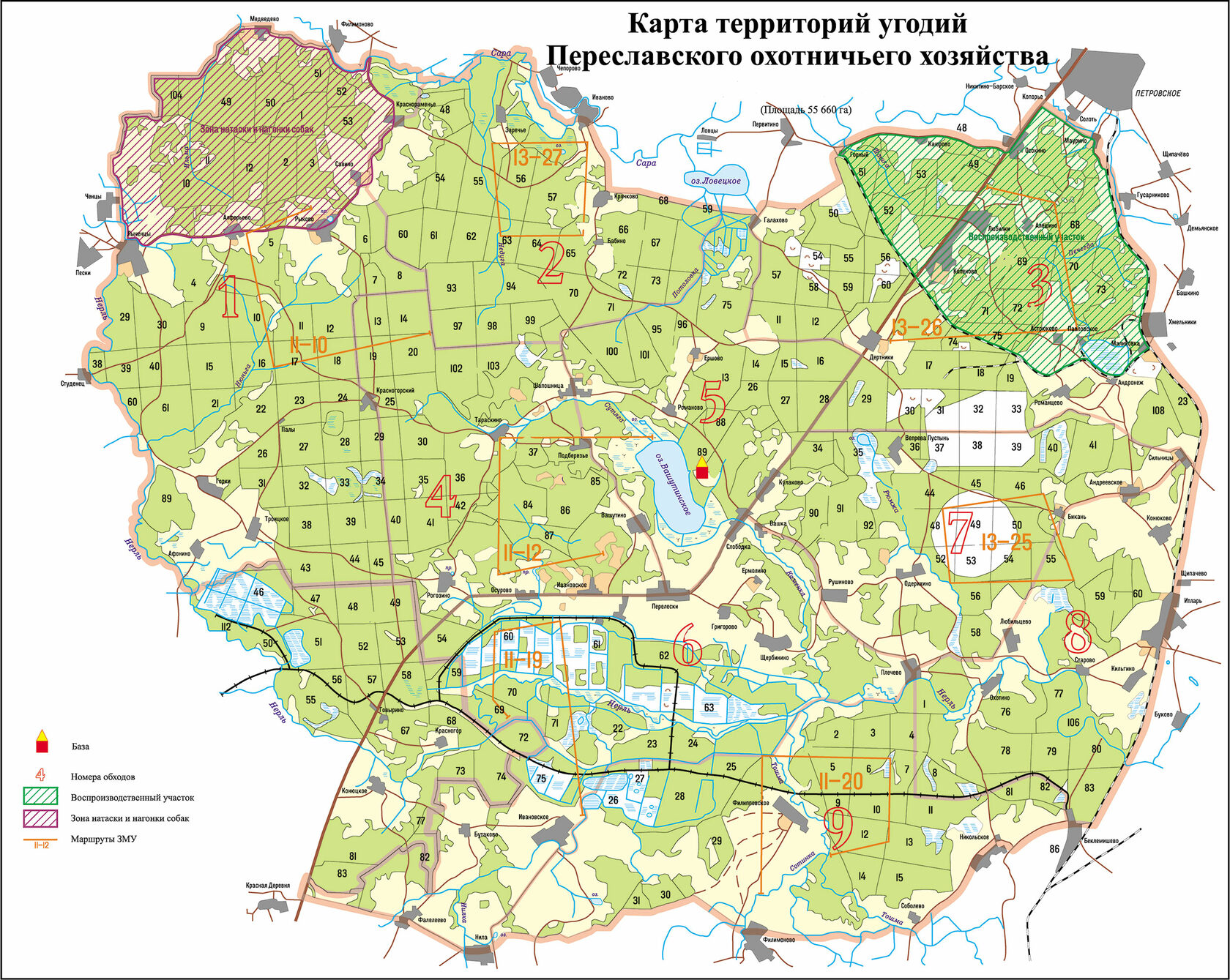 Некоузское охотхозяйство карта