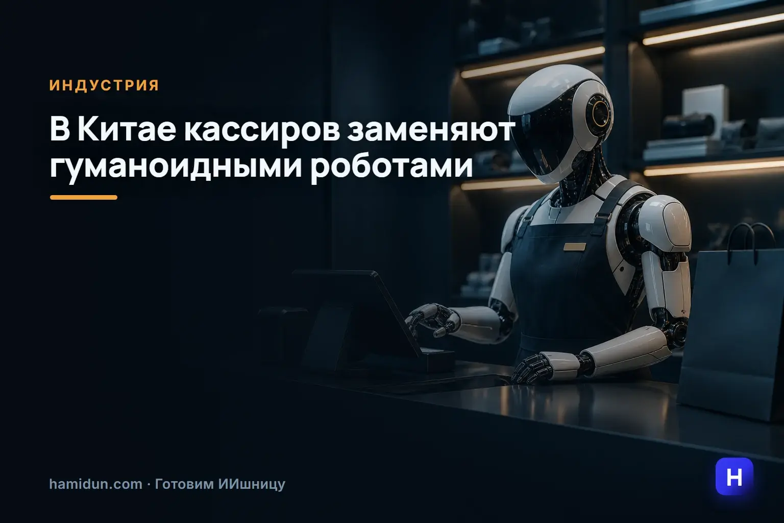 В Китае кассиров заменяют гуманоидными роботами