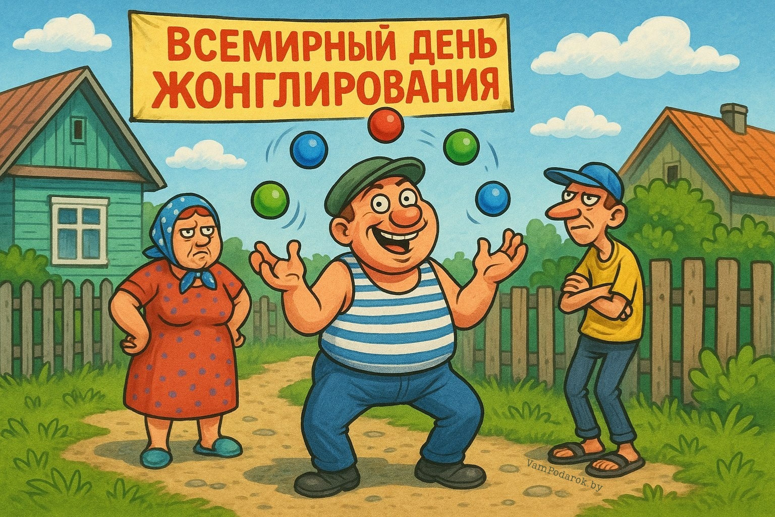 Всемирный день жонглирования – открытка