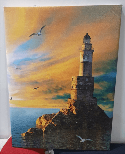 рисунок напечатанный на холсте