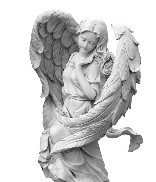 Восхитительная статуя ангела из бетона раскрывает глубины души и высокие идеалы