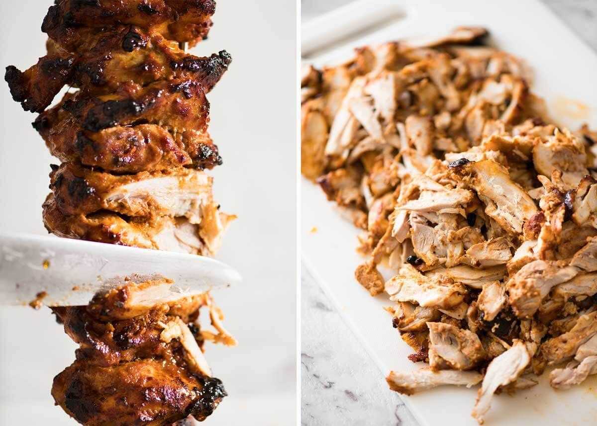 нарезка мяса для шаурмы