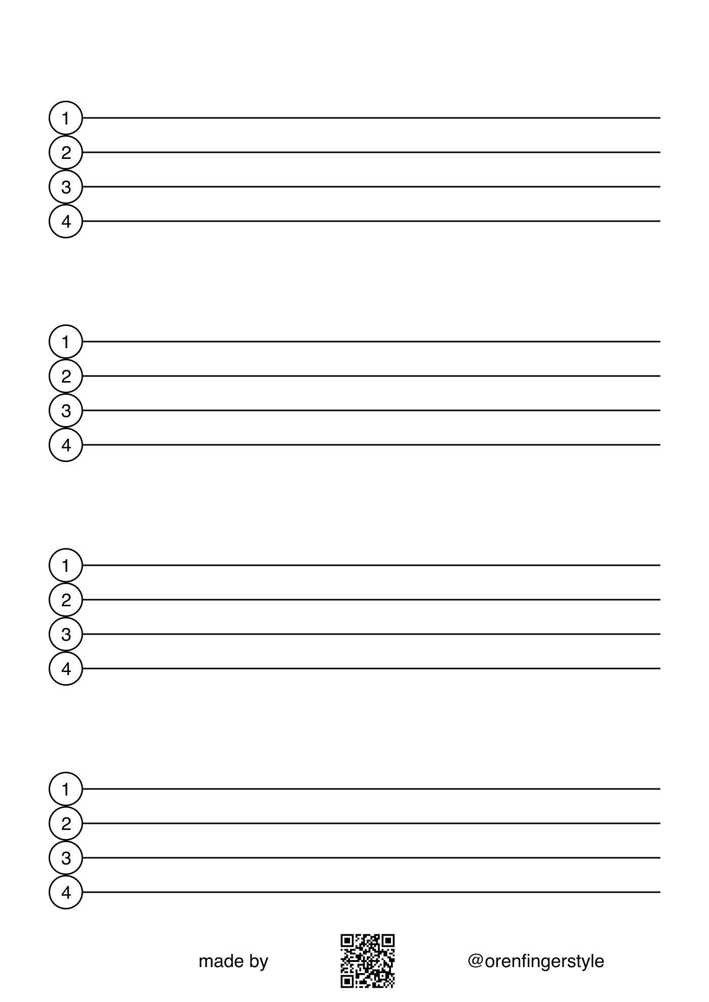 Free Ukulele Tab Paper