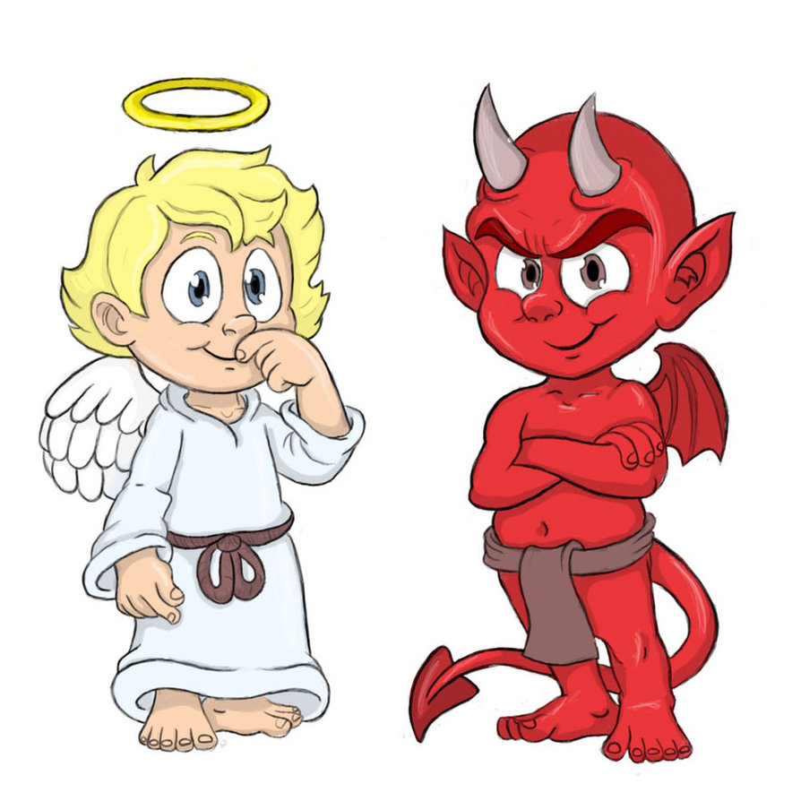 Ангел и демон для детей