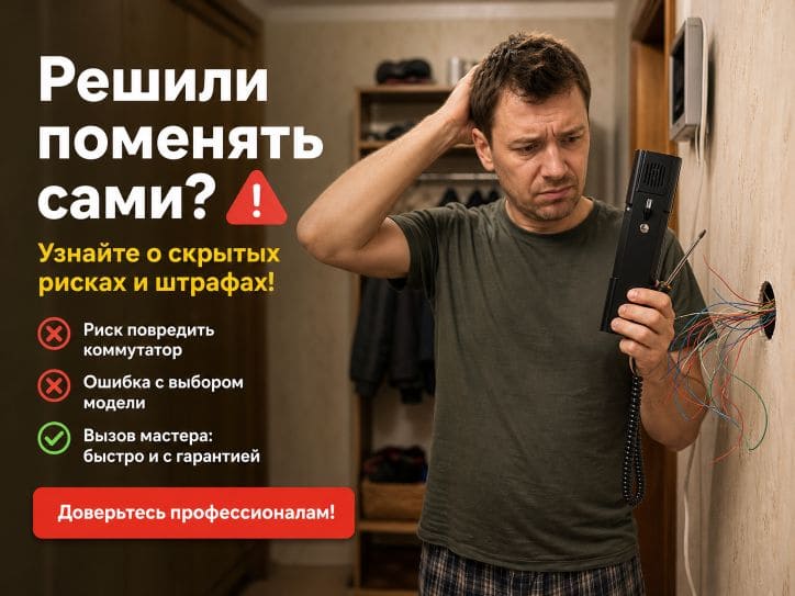 Как поменять трубку домофона самому в квартире: пошаговая инструкция и главные риски