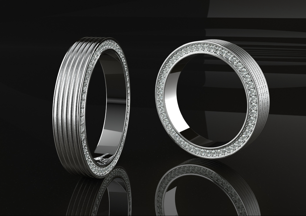 Изготовление дизайнерских свадебных обручальных колец из золота с ...