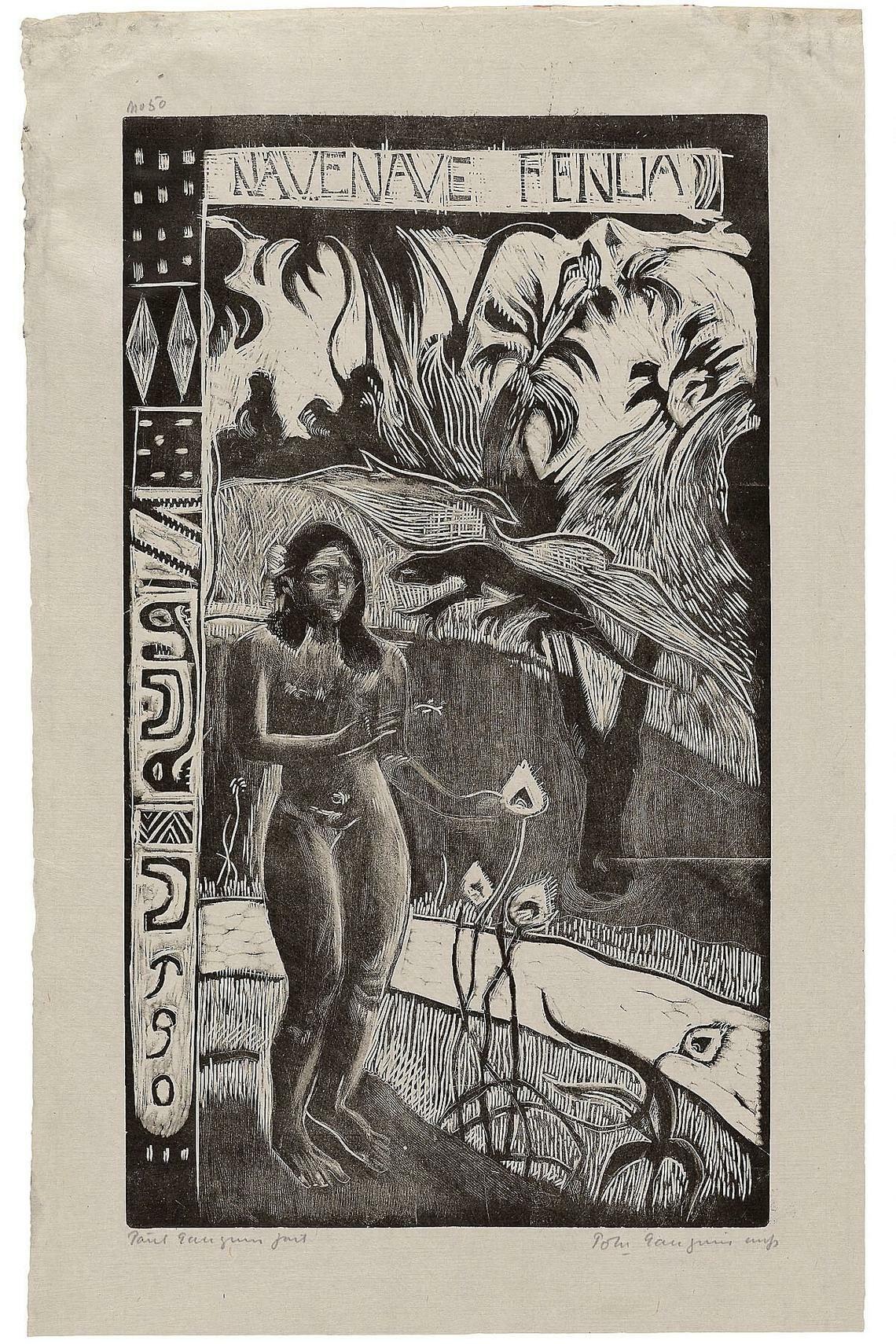 print of native female from Marquesas Islands