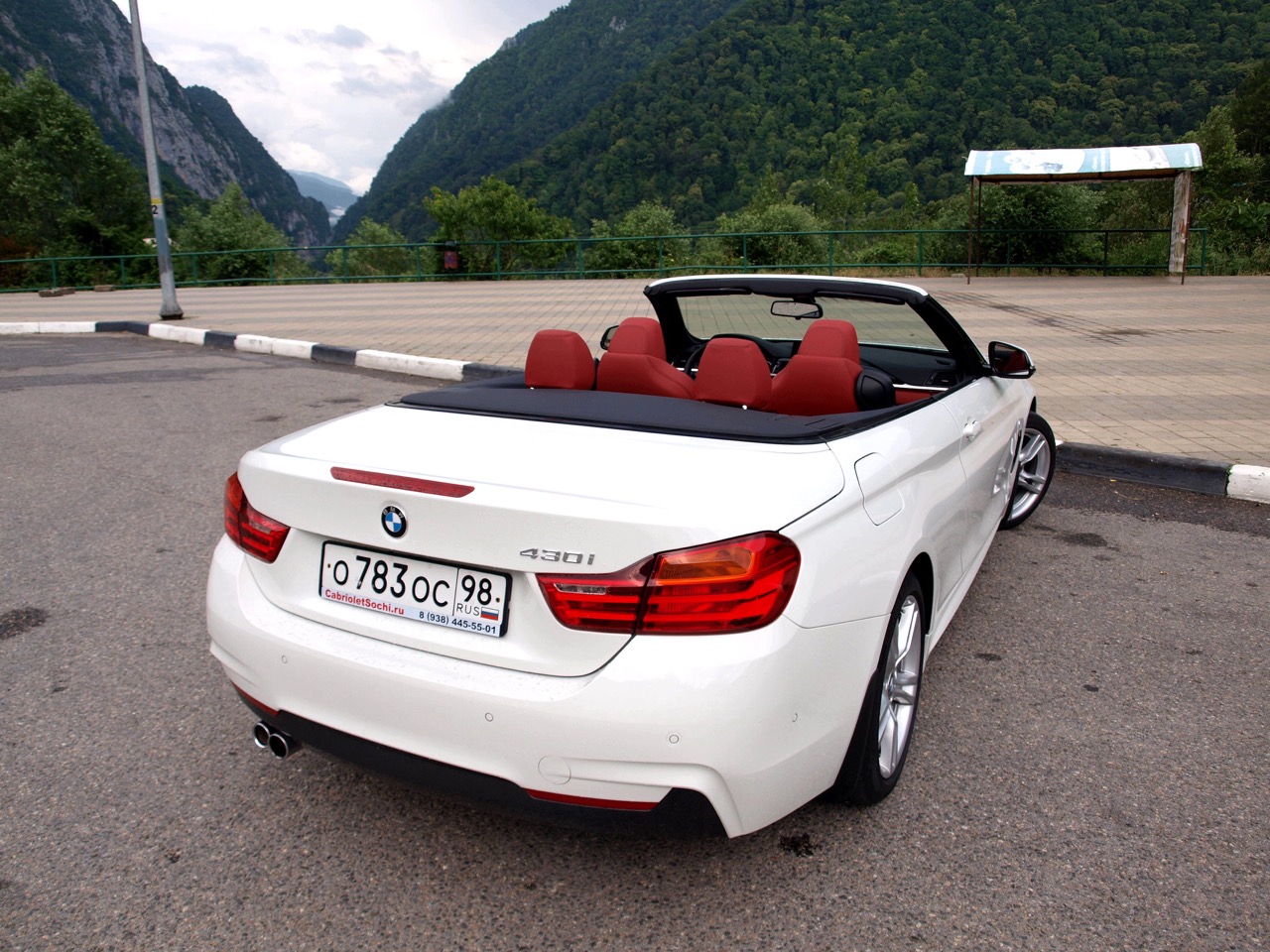 Cabrio BMW 4 белый матовый