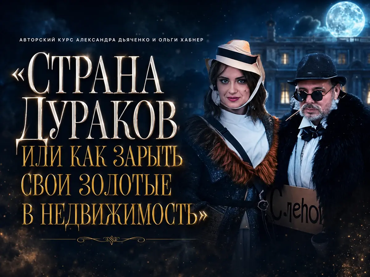 Авторский курс Александра Дьяченко и Ольги Хабнер «Страна дураков или как зарыть свои золотые в недвижимость»