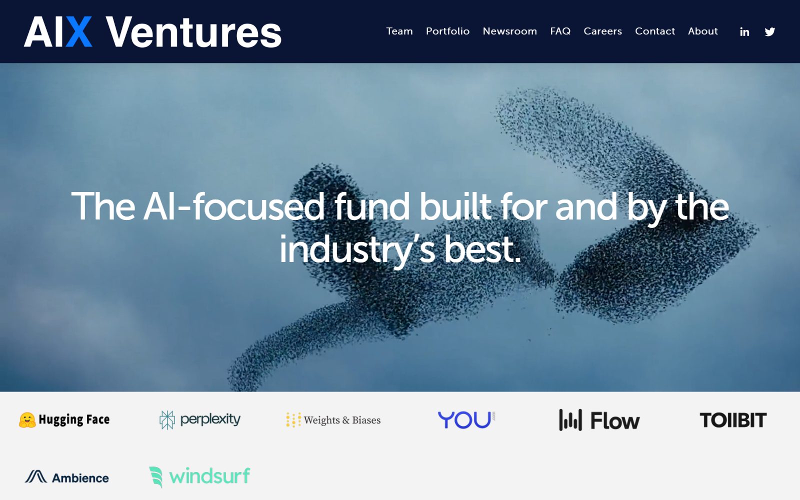 AIX Ventures homepage screenshot (October 2026)
